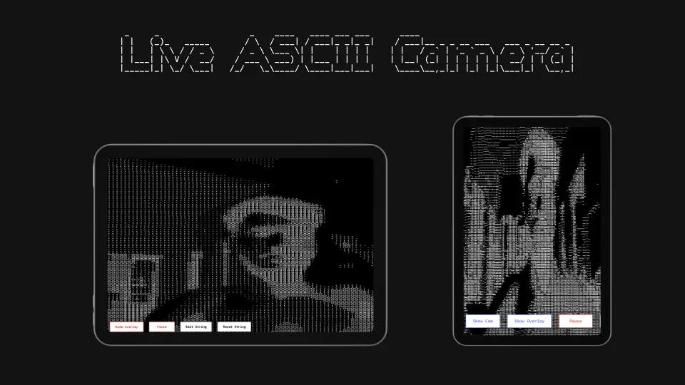 Live ASCII camera